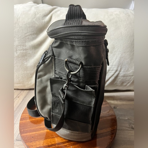 Travelers Club Lunch bag/cooler golf Club Mini Clip on Bag black gray pockets - Picture 3 of 9